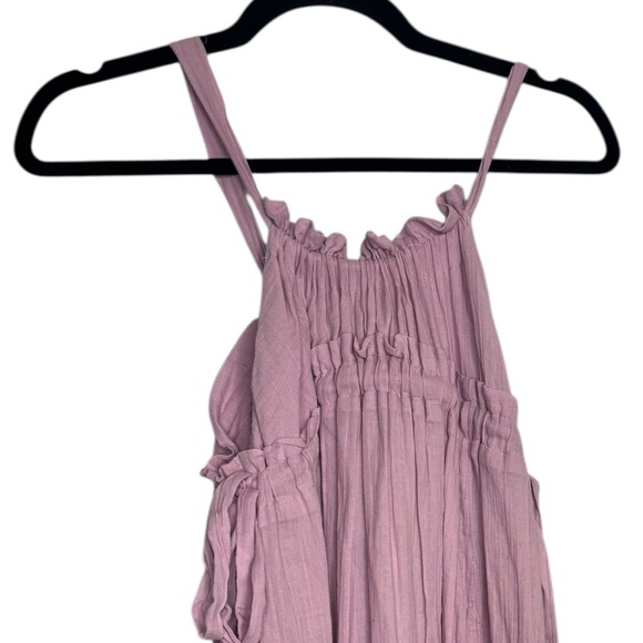 FREE PEOPLE Gauzy Cotton Lightweight Flowy C’est Bon Midi Dress Size Small - Picture 3 of 15